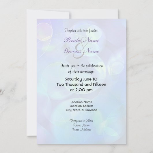 Abstraktes Design für surreales Fraktal Einladung (Rückseite)