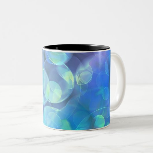 Abstraktes Design für surreales Fraktal Zweifarbige Tasse (VorderseiteRechts)