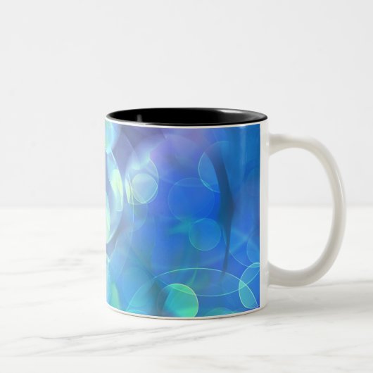 Abstraktes Design für surreales Fraktal Zweifarbige Tasse (Rechts)