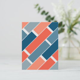 Abstraktes Design geometrischer Blöcke Postkarte