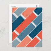 Abstraktes Design geometrischer Blöcke Postkarte (Vorne/Hinten)