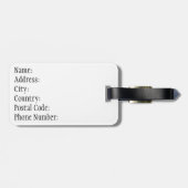 Abstraktes Design Gepäckanhänger (Rückseite horizontal)