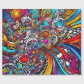 Abstraktes Design Geschenkpapier (Flach)