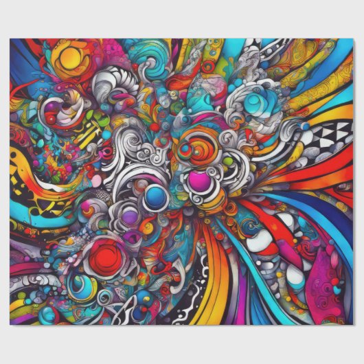 Abstraktes Design Geschenkpapier (Flach)