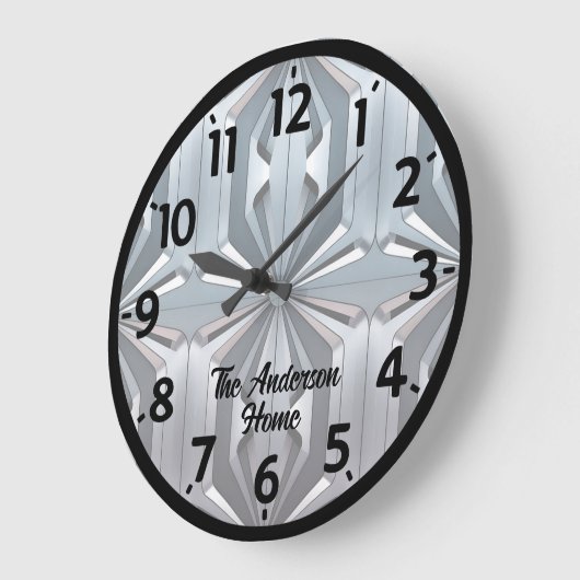 Abstraktes Design Große Wanduhr (Winkel)