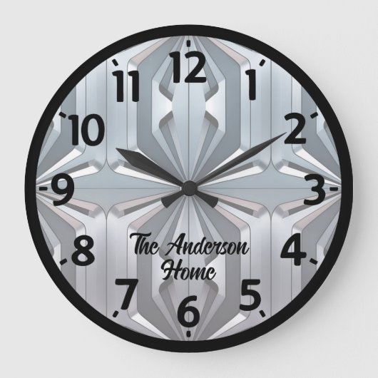 Abstraktes Design Große Wanduhr (Vorderseite)