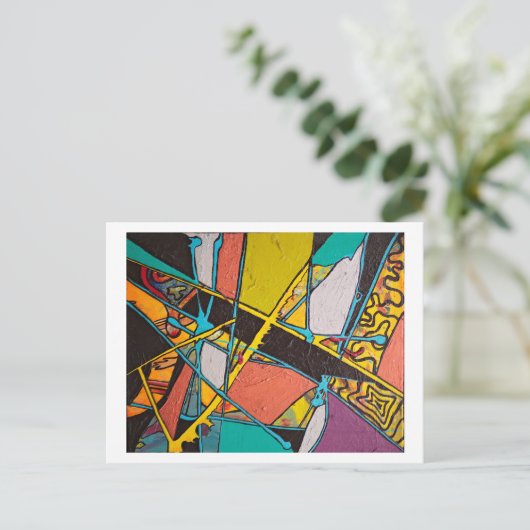 Abstraktes Design III Postkarte (Stehend Vorderseite)
