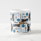 Abstraktes Design im Retro-Stil Jumbo-Tasse (Vorderseite)