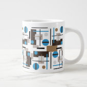 Abstraktes Design im Retro-Stil Jumbo-Tasse (Rechts)