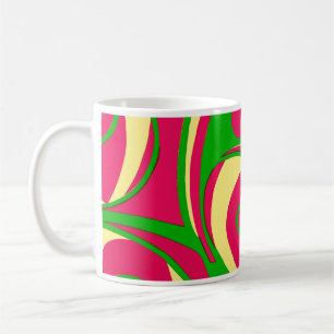 Abstraktes Design im Stil der Sechziger Kaffeetasse
