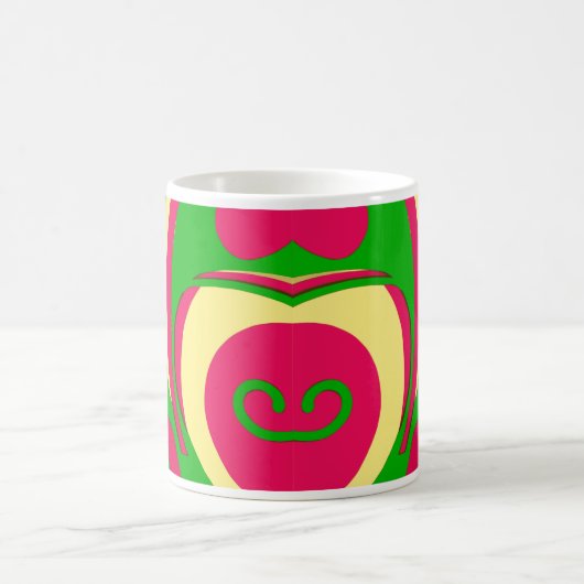 Abstraktes Design im Stil von 60 Jahren Kaffeetasse (Mittel)