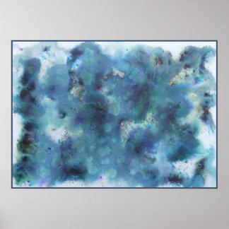 Abstraktes Design in Blau. Poster