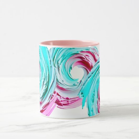 Abstraktes Design in den Farben Pastel. Tasse (Zentrum)