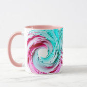 Abstraktes Design in den Farben Pastel. Tasse (Links)