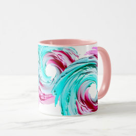 Abstraktes Design in den Farben Pastel. Tasse