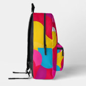 Abstraktes Design in dynamischen Farben Bedruckter Rucksack (Links)