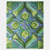 Abstraktes Design in grün gestrichen Fleecedecke (Vorderseite)