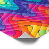 Abstraktes Design in Regenbogenfarben Poster (Ecke)