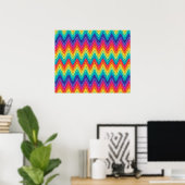 Abstraktes Design in Regenbogenfarben Poster (Heimbüro)