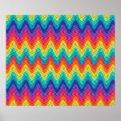 Abstraktes Design in Regenbogenfarben Poster (Vorne)