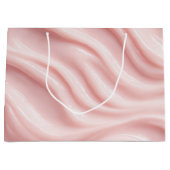 Abstraktes Design in Rosa und Creme Große Geschenktüte (Vorderseite)