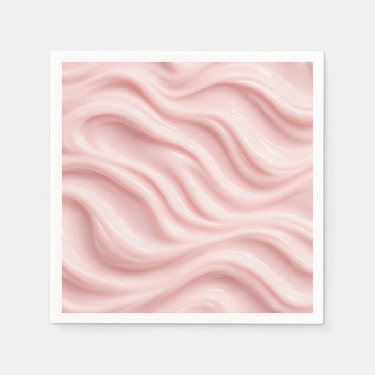 Abstraktes Design in Rosa und Creme Serviette (Vorderseite)