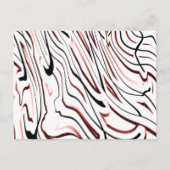 Abstraktes Design in Rot-Weiß-Schwarz Postkarte (Vorderseite)