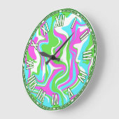 Abstraktes Design - Inspiriert Frühjahr Große Wanduhr (Winkel)