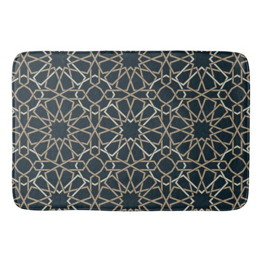 Abstraktes Design islamischer geometrischer Muster Badematte (Vorderseite)