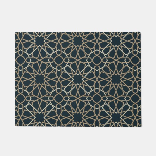 Abstraktes Design islamischer geometrischer Muster Fußmatte (Vorderseite)