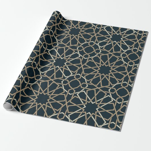 Abstraktes Design islamischer geometrischer Muster Geschenkpapier (Ungerollt)