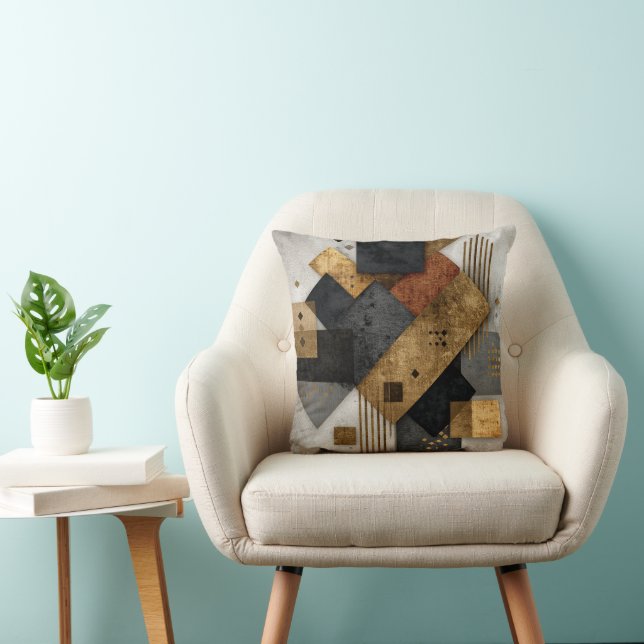 Abstraktes Design Kissen (Stuhl )