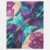 Abstraktes Design, Lila blau-rosa gestrichen Fleecedecke (Vorderseite)