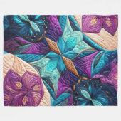 Abstraktes Design, Lila blau-rosa gestrichen Fleecedecke (Vorderseite (Horizontal))