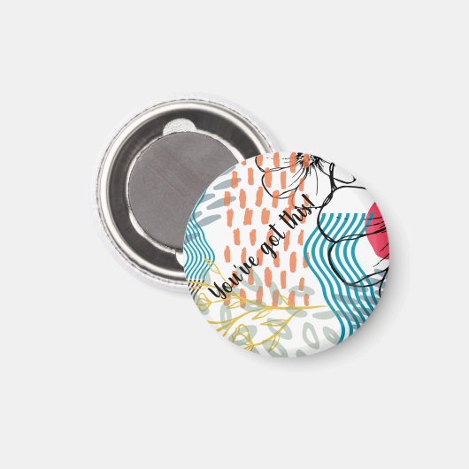 abstraktes Design Magnet Blumen (Vorderseite/Rückseite)