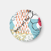 abstraktes Design Magnet Blumen (Vorne)