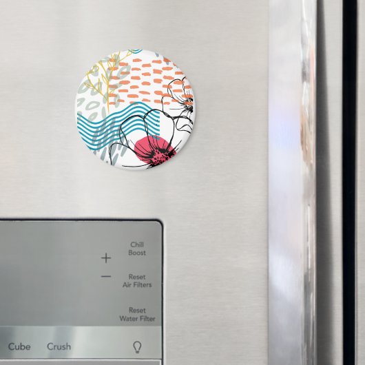 abstraktes Design Magnet Blumen (In Situ (Kühlschrank))