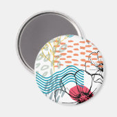 abstraktes Design Magnet Blumen (Vorderseite/Rückseite)