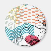 abstraktes Design Magnet Blumen (Vorne)