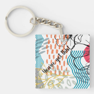 abstraktes Design Magnet Blumen Schlüsselanhänger