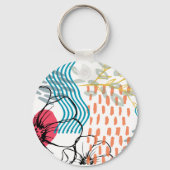 abstraktes Design Magnet Blumen Schlüsselanhänger (Vorderseite)