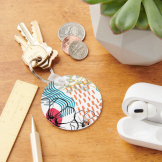 abstraktes Design Magnet Blumen Schlüsselanhänger