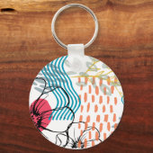 abstraktes Design Magnet Blumen Schlüsselanhänger (Vorderseite)