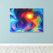 Abstraktes Design, mehrfarbige Leinwand (Insitu (Holzboden))