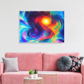 Abstraktes Design, mehrfarbige Leinwand (Insitu (Wohnzimmer))