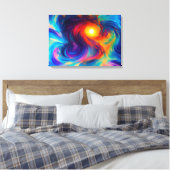 Abstraktes Design, mehrfarbige Leinwand (Insitu (Schlafzimmer))