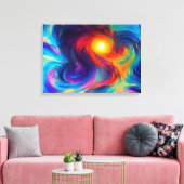 Abstraktes Design, mehrfarbige Leinwand (Insitu (Wohnzimmer))