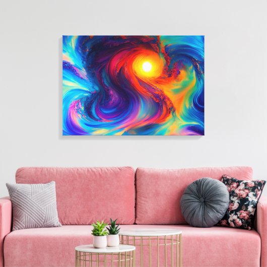 Abstraktes Design, mehrfarbige Leinwand (Insitu (Wohnzimmer))