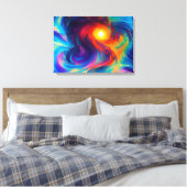 Abstraktes Design, mehrfarbige Leinwand (Insitu (Schlafzimmer))