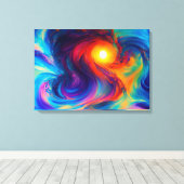 Abstraktes Design, mehrfarbige Leinwand (Insitu (Holzboden))